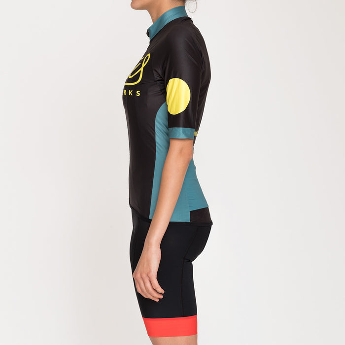 Breezer Mortirolo Jersey - Black-Teal, view 6