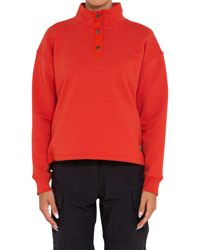 Brie Fleece - Red Clay, view 1|Model