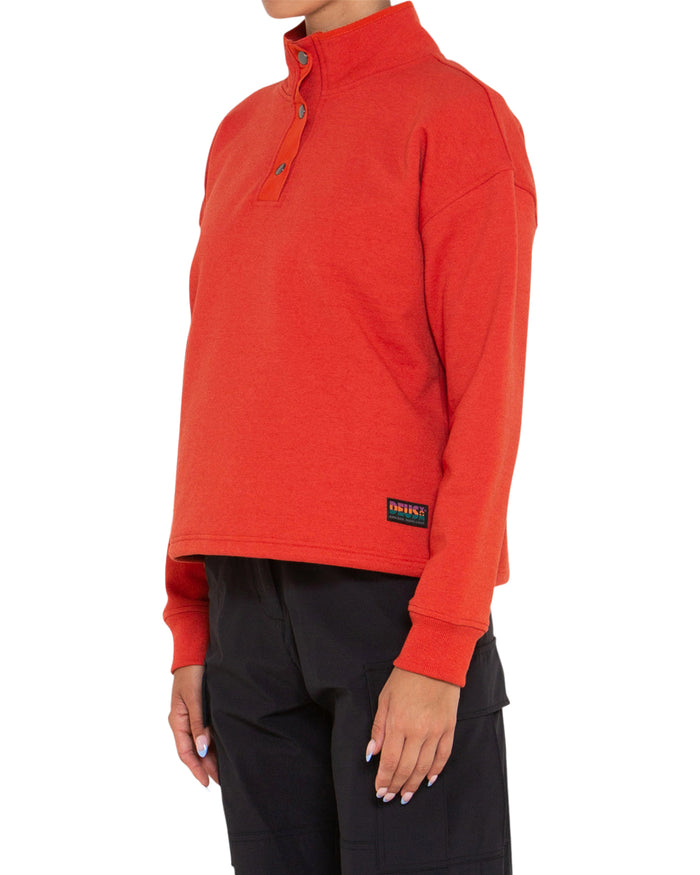 Brie Fleece - Red Clay, view 3|Model