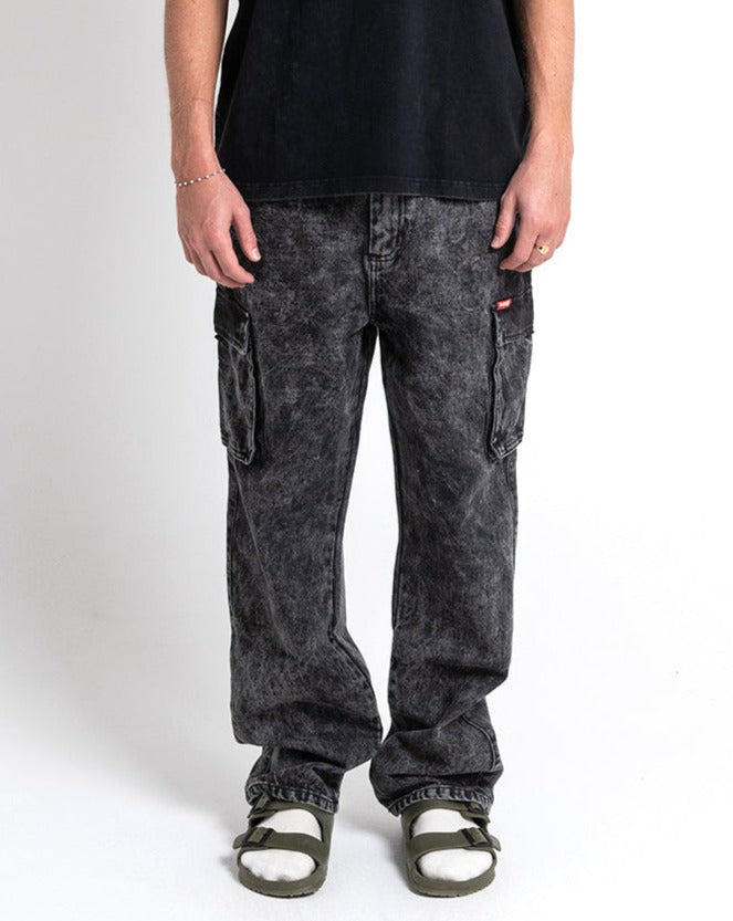 Burly Cargo Pant - Mid Black, view 1|Model