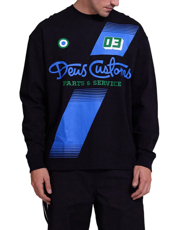 Campaign Long Sleeve Tee - Black, view 1|Model