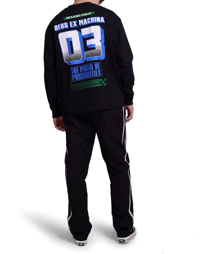Campaign Long Sleeve Tee - Black, view 2|Model
