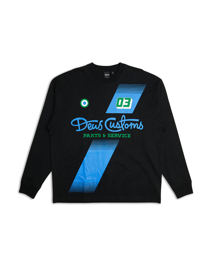 Campaign Long Sleeve Tee - Black, view 4|Flatlay