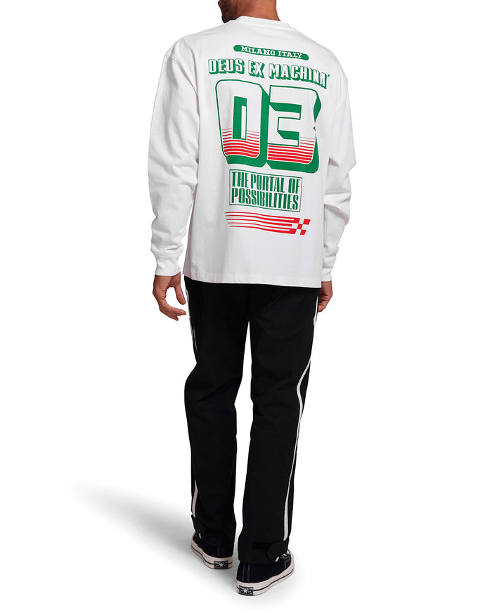 Campaign Long Sleeve Tee - Vintage White, view 2|Model