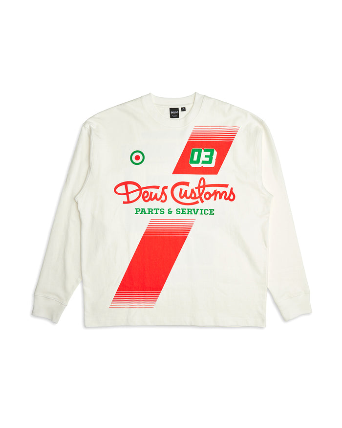 Campaign Long Sleeve Tee - Vintage White, view 4|Flatlay