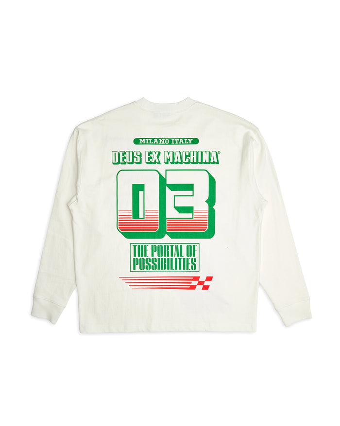 Campaign Long Sleeve Tee - Vintage White, view 5|Flatlay