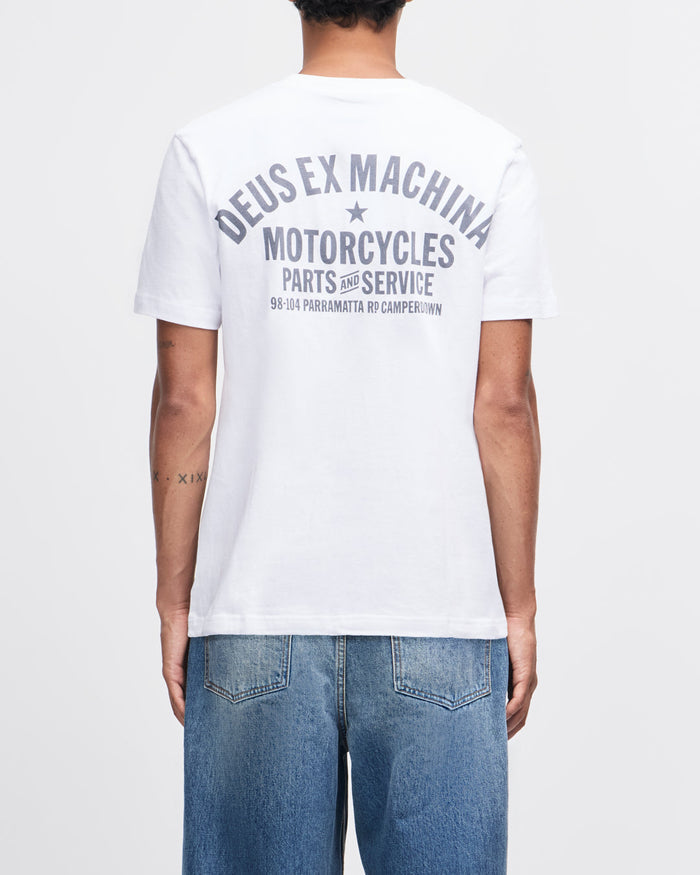 Camperdown Address Tee - White, view 1|Model