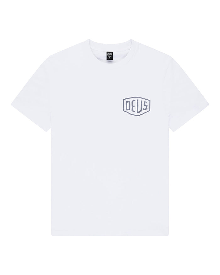 Camperdown Address Tee - White, view 4|Flatlay