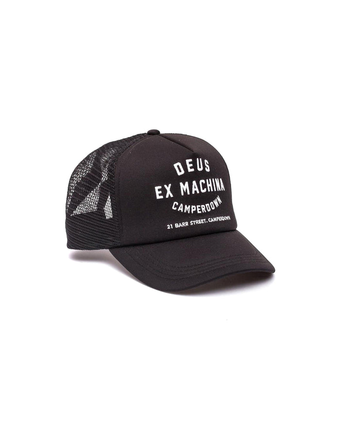 Camperdown Address Trucker - Black, view 1|Flatlay