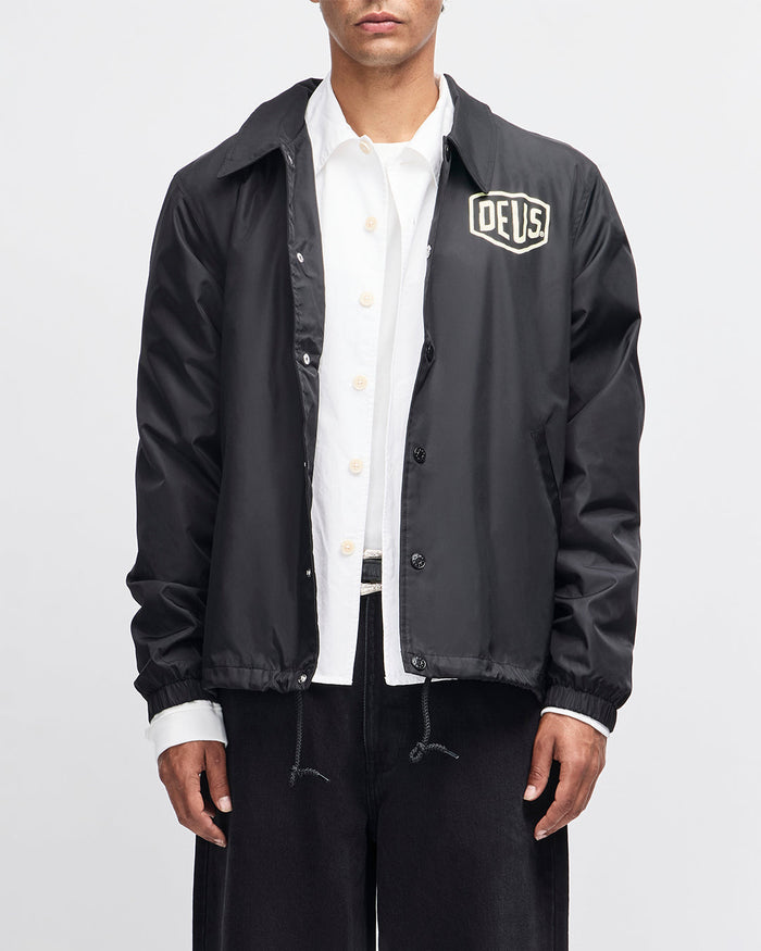 Camperdown Coach Jacket - Black, view 2|Model