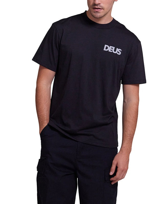 Canggu Surf Tee Black, view 1|Model