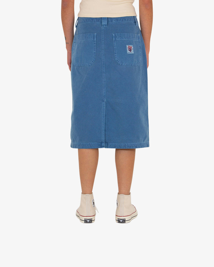 Canvas Irene Skirt - Overdyed Light Indigo, view 2|Model