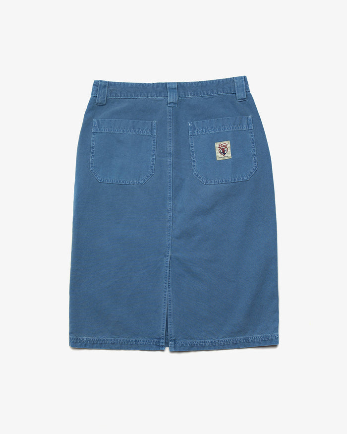 Canvas Irene Skirt - Overdyed Light Indigo, view 5|Flatlay