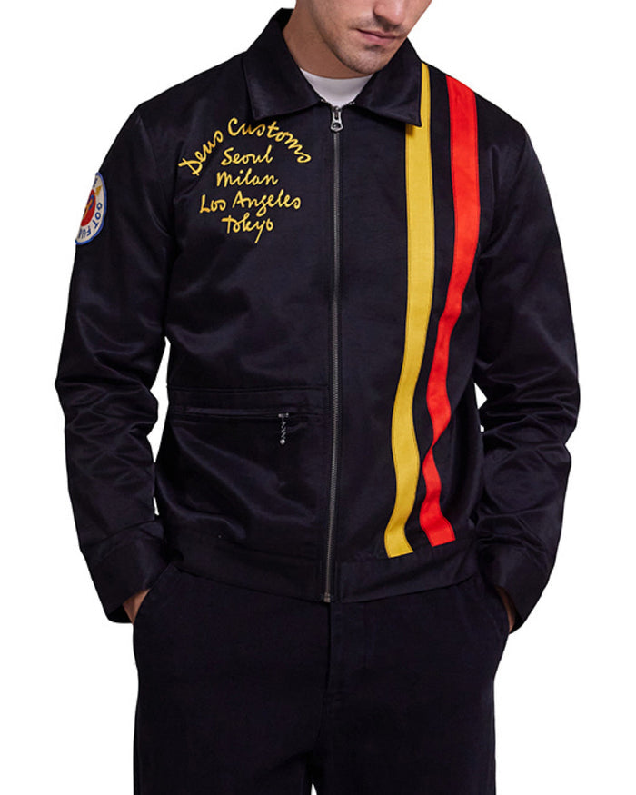 Chime Racing Jacket - Black, view 1|Model