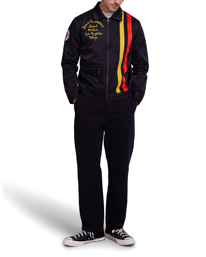 Chime Racing Jacket - Black, view 3|Model