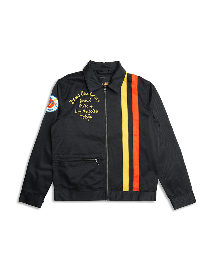 Chime Racing Jacket - Black, view 6|Flatlay