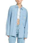 Christelle Overshirt - Light Chambray, view 1|Model