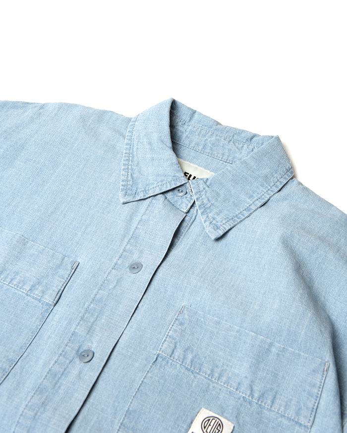Christelle Overshirt - Light Chambray, view 7|Flatlay