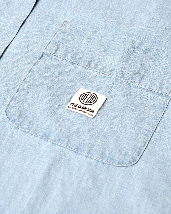 Christelle Overshirt - Light Chambray, view 8|Flatlay
