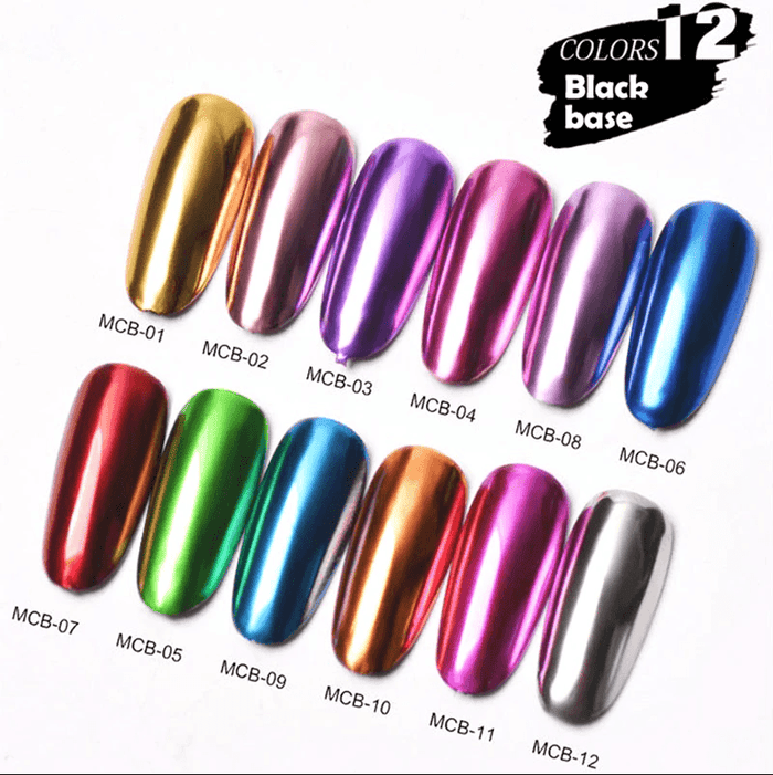 Chrome Mirror Powder Pigment MCB09 - Angelina Nail Supply NYC
