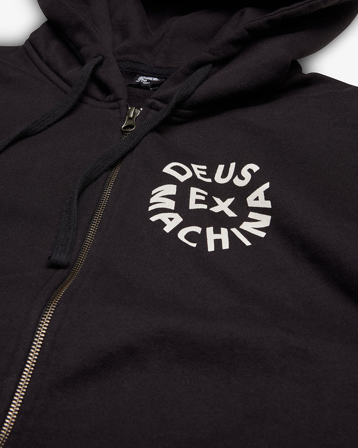 Circle Logo Hoodie - Black, view 7|Flatlay