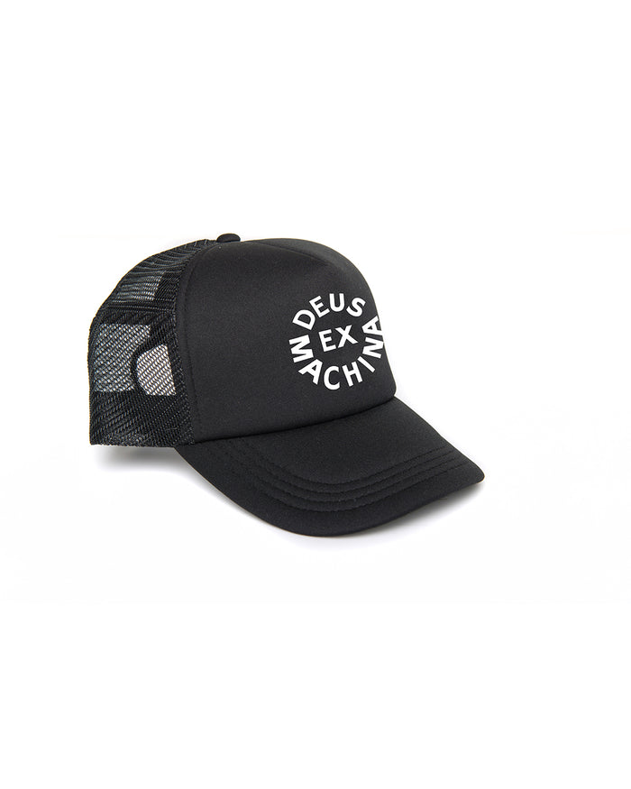 Circle Logo Trucker Hat - Black, view 1