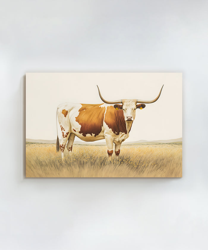Classic Watercolors #1 - Longhorn by Head West Studio
