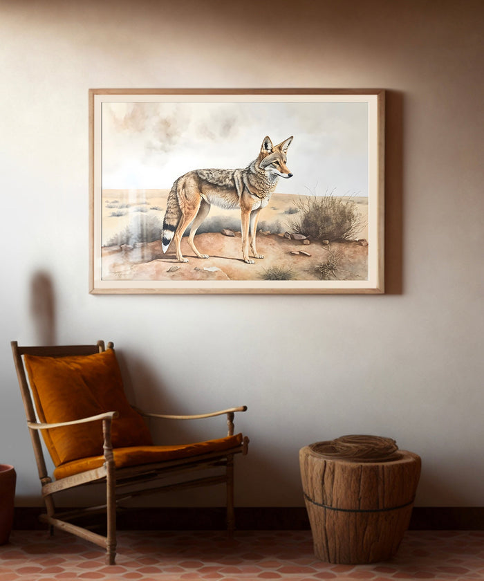Classic Watercolors #3 - Coyote by Head West Studio