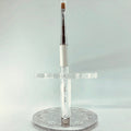 Clear Crystal Handle Gel Brush (Brown Hair) | Gel Brush - Angelina Nail Supply NYC