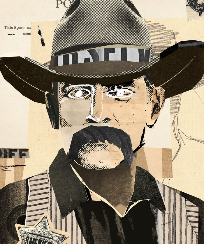 Collage Cowboy #4 by Head West Studio