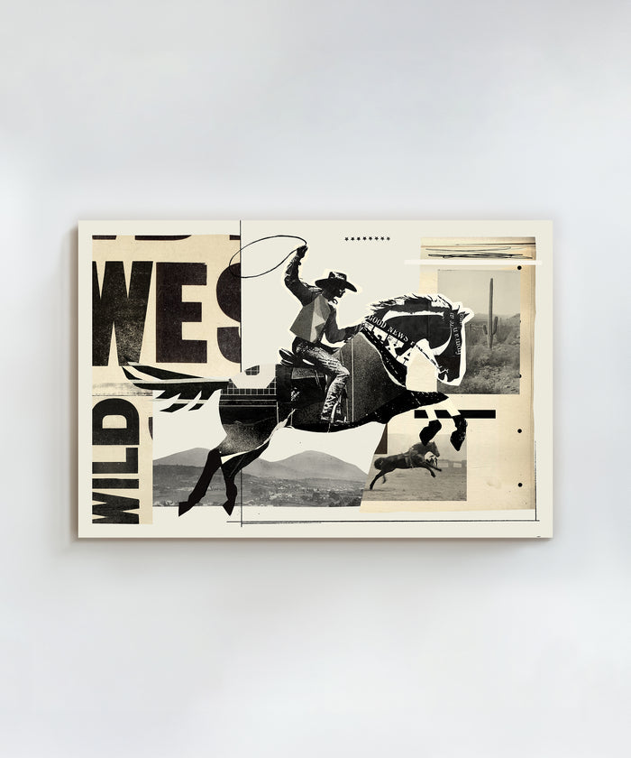 Collage Cowgirl #3 by Head West Studio