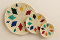 ColorPop handwoven set of 3 wall art