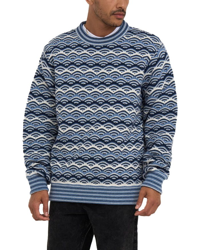 Comber Knit Sweater - Maui Blue, view 1|Model