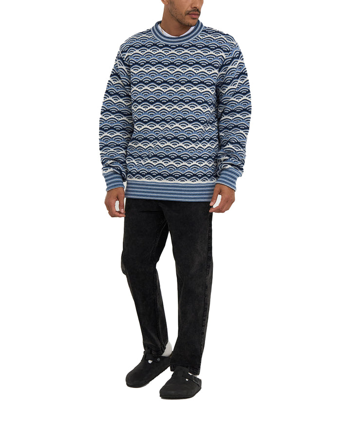 Comber Knit Sweater - Maui Blue, view 2|Model