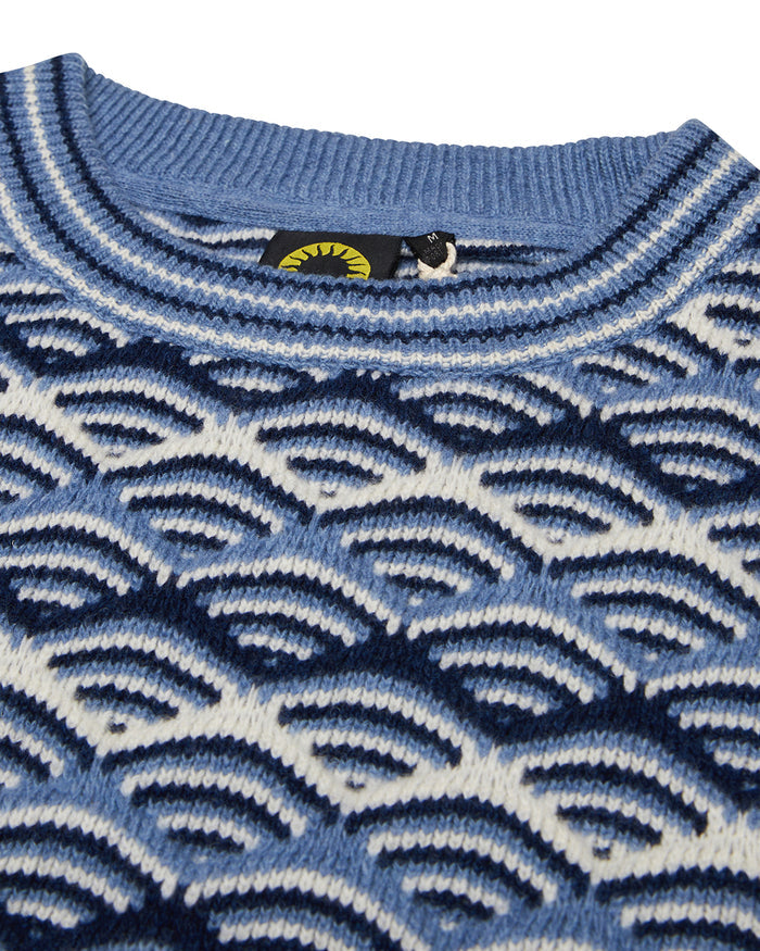 Comber Knit Sweater - Maui Blue, view 6|Flatlay