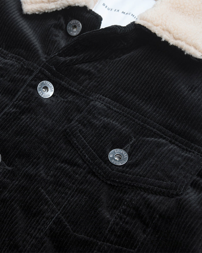 Cord Trucker (Regular Fit) - Black, view 6