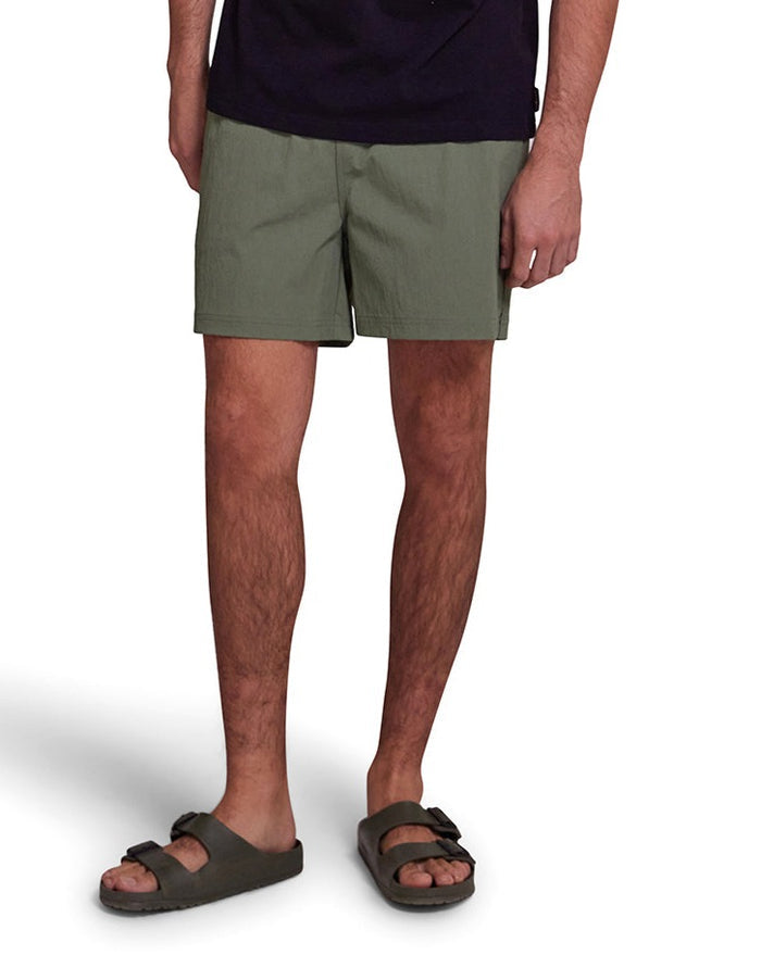 Cordura Glide Swim Short - Oil Green, view 1|Model