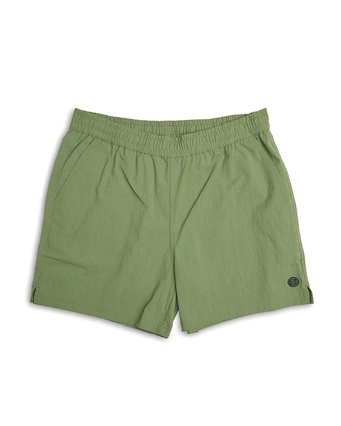 Cordura Glide Swim Short - Oil Green, view 4|Flatlay