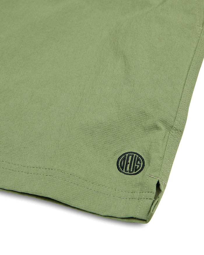 Cordura Glide Swim Short - Oil Green, view 6|Flatlay