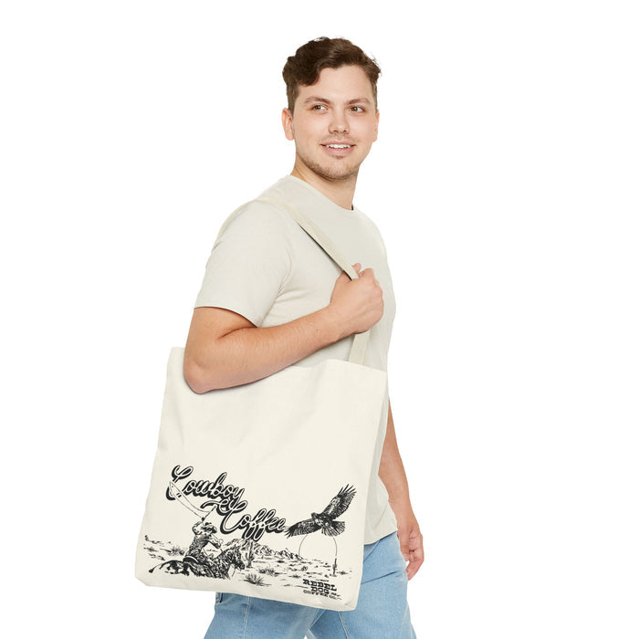 Cowboy Coffee B&W Tote Bag