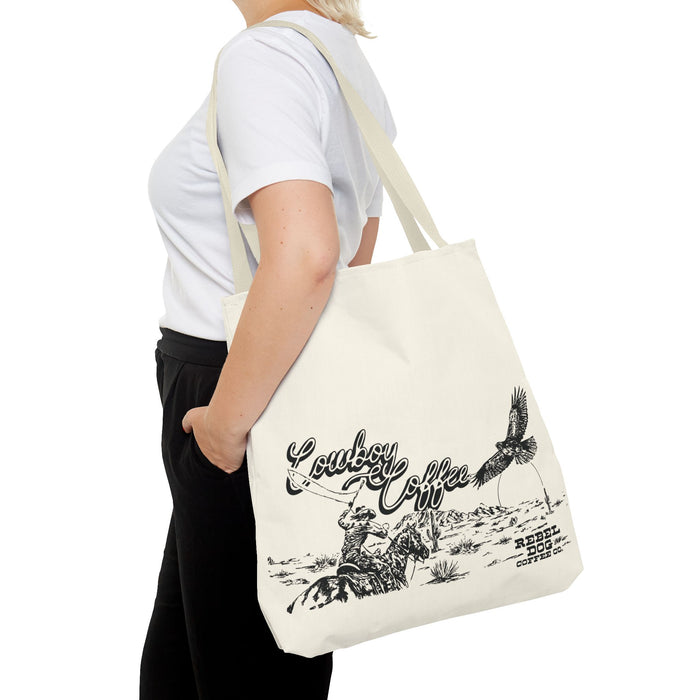 Cowboy Coffee B&W Tote Bag