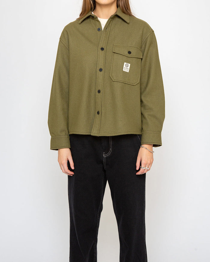 CPO Wool Shirt Olive Drab, view 1
