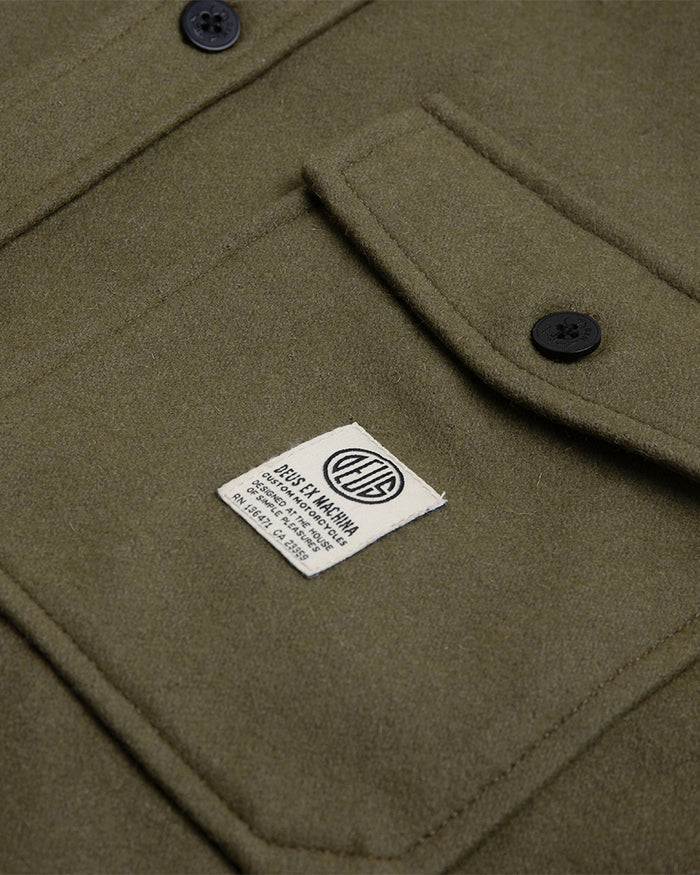 CPO Wool Shirt Olive Drab, view 6