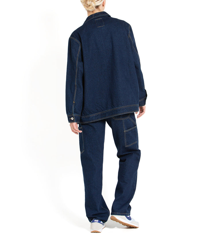Crosby Denim Jacket - Dry Indigo, view 2|Model