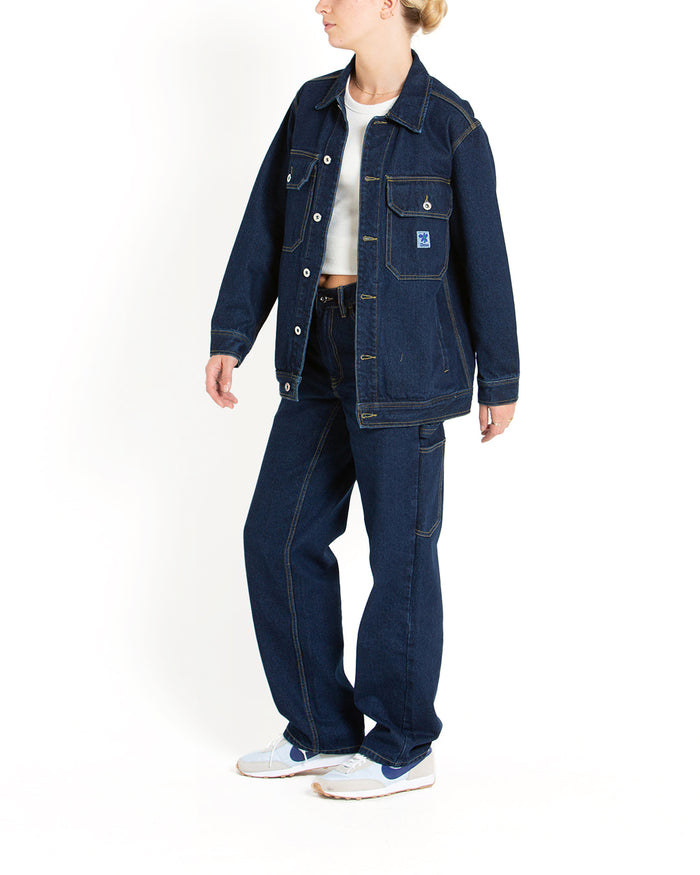 Crosby Denim Jacket - Dry Indigo, view 4|Model