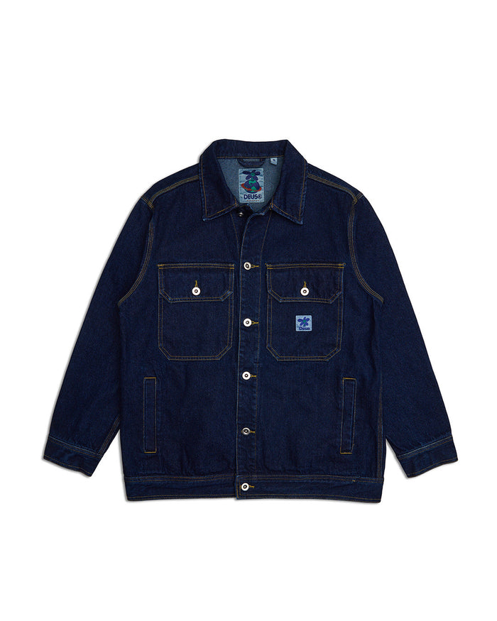 Crosby Denim Jacket - Dry Indigo, view 5|Flatlay