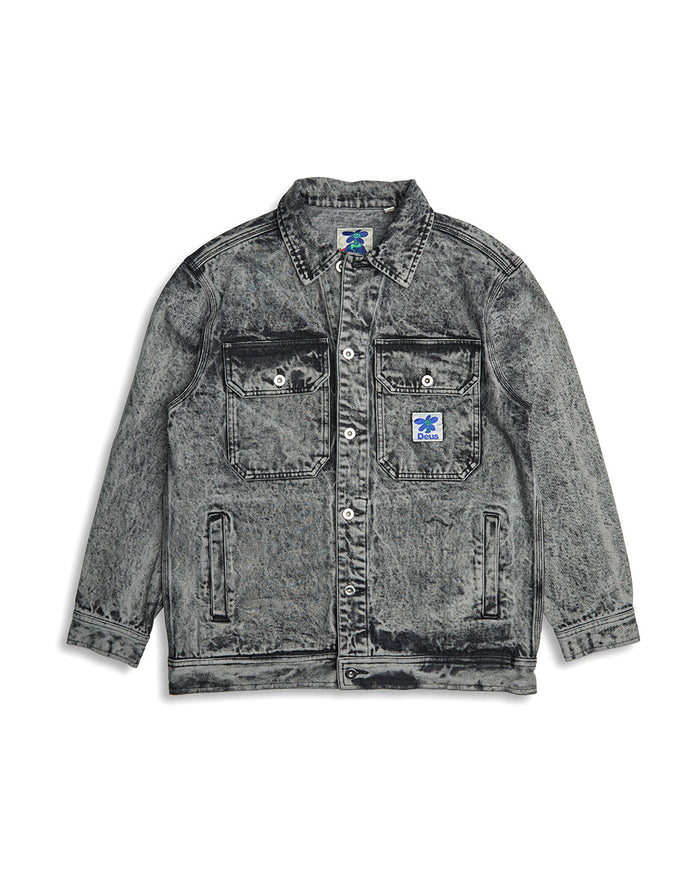 Crosby Work Jacket - Black Acid Stonewash, view 5|Flatlay
