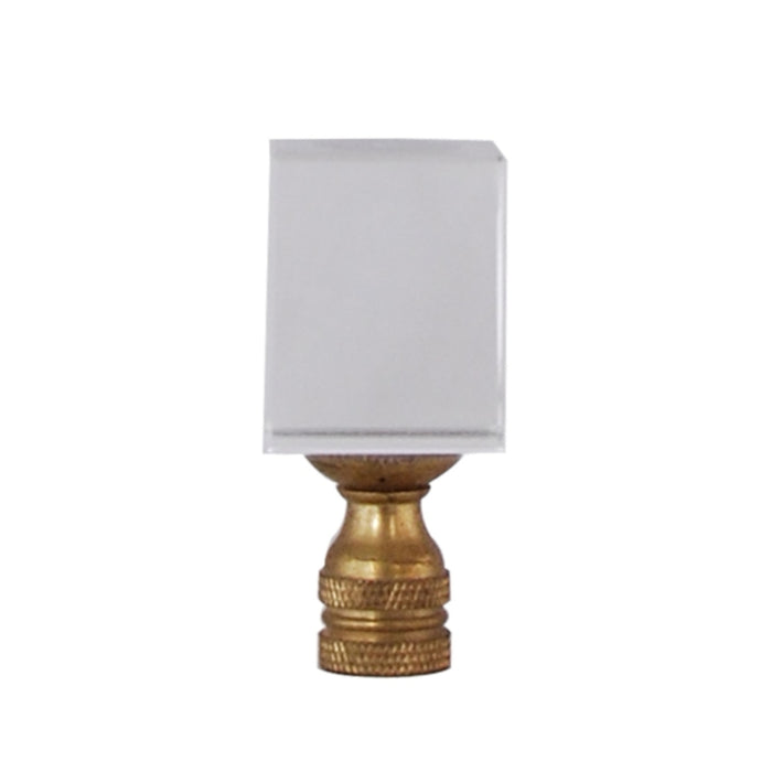 Crystal Finial - 2" h Brass