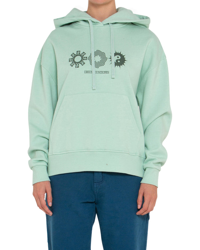 Cultivate Hoodie - Granite Green, view 1|Model