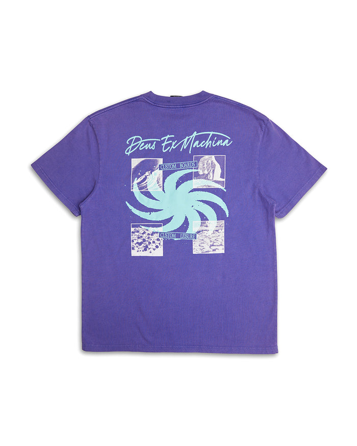 Custom Leisure Tee - Deep Blue, view 4|Flatlay